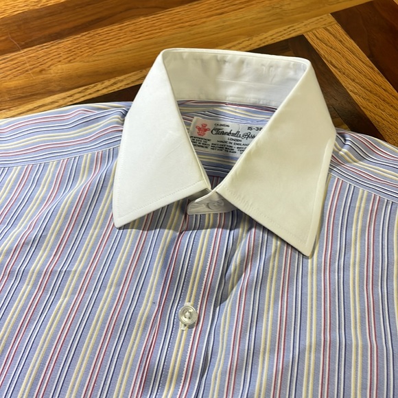 Turnbull & Asser Shirts Turnbull Asser Mens 5 38 Blue Stripe French